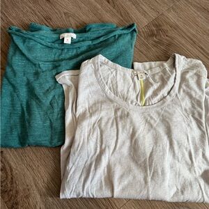 GAP Teal and White Long Sleeves